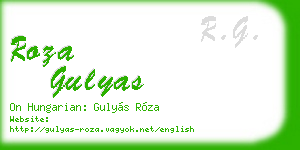 roza gulyas business card