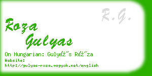 roza gulyas business card